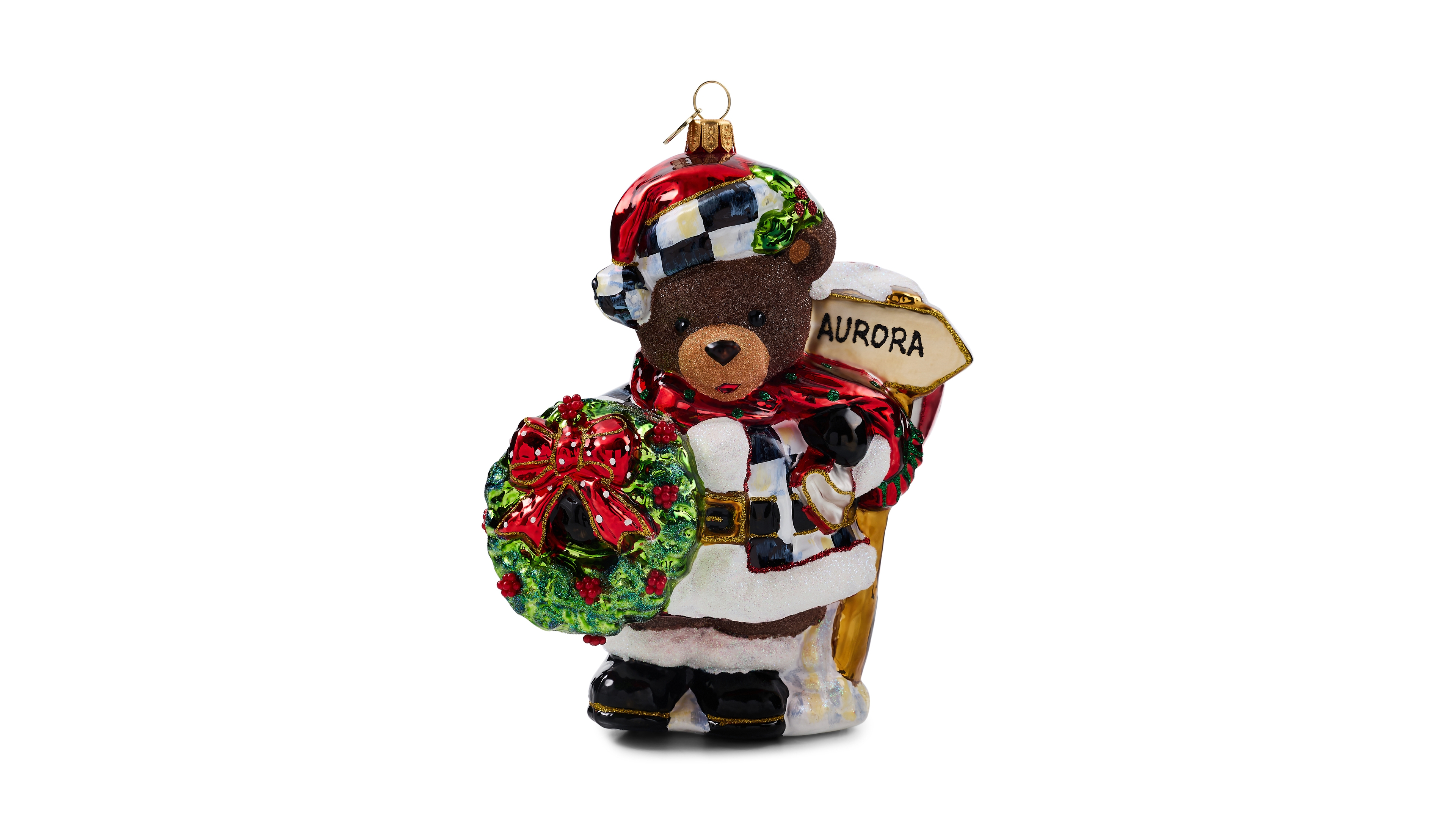 MacKenzie-Childs Aurora Teddy Bear Ornament