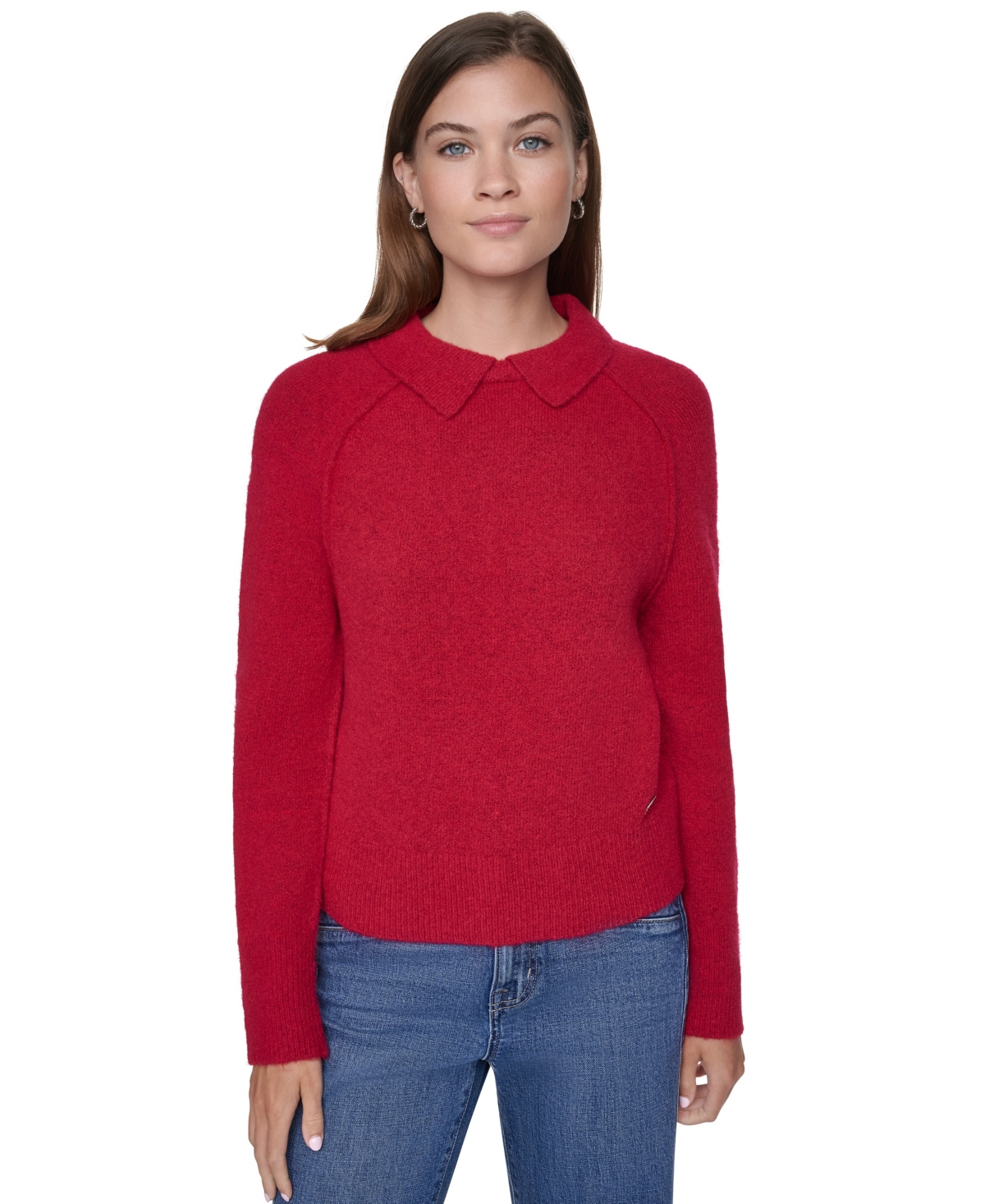 Dkny Jeans Petite Pullover Polo Sweater