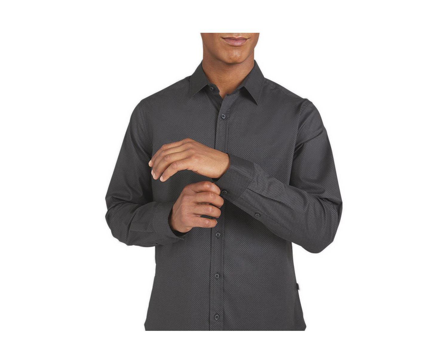 Men's Foster Long-Sleeve Point-Collar Printed Shirt
