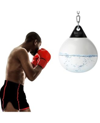 Water Punching Bag, 21 x 28 in Aqua Heavy Bag with Adjustable Metal Hanging Chain, 39 in Fill Hose and High-Rebound PVC Body