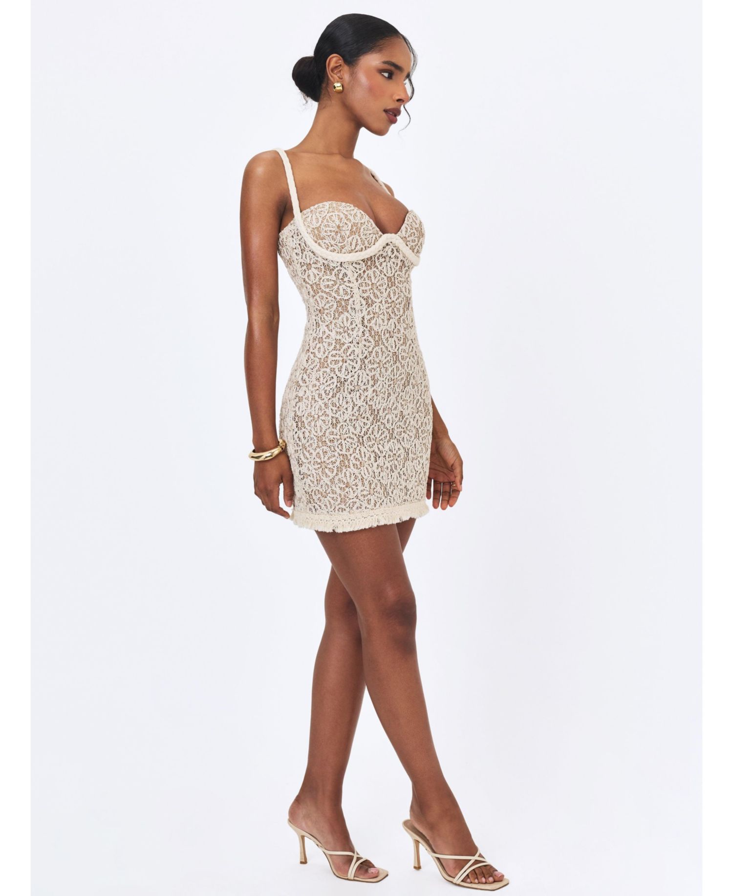 Women's Taliyah Chunky Lace Cocktail Mini Dress