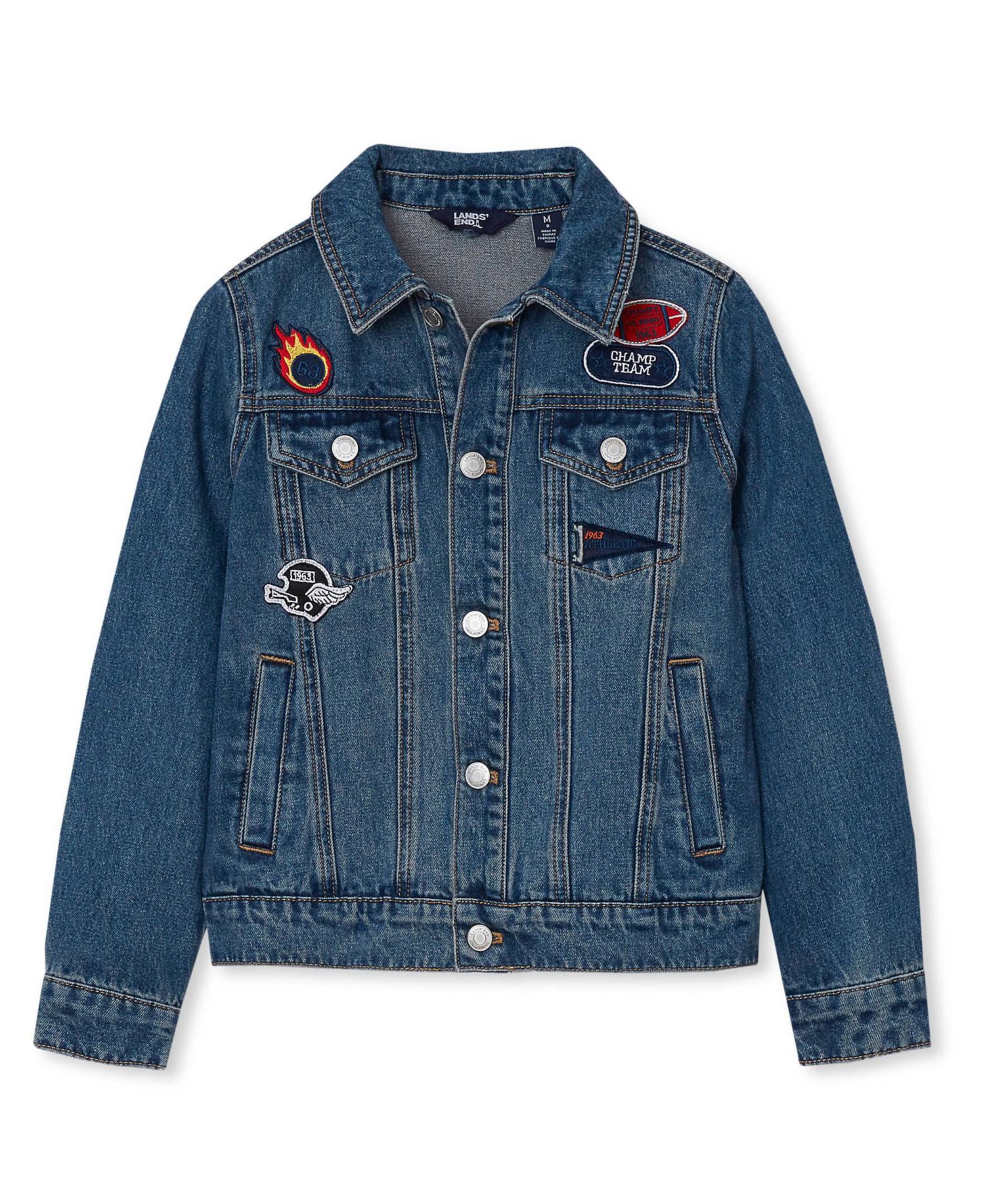 Men's Boys Patch Denim Jacket