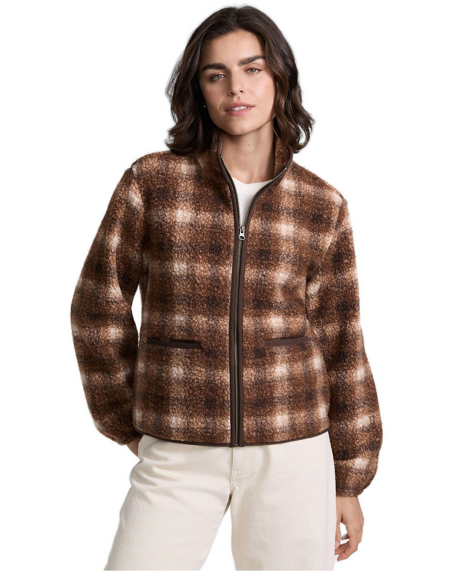 Women's Print Boucle Fleece Jacket