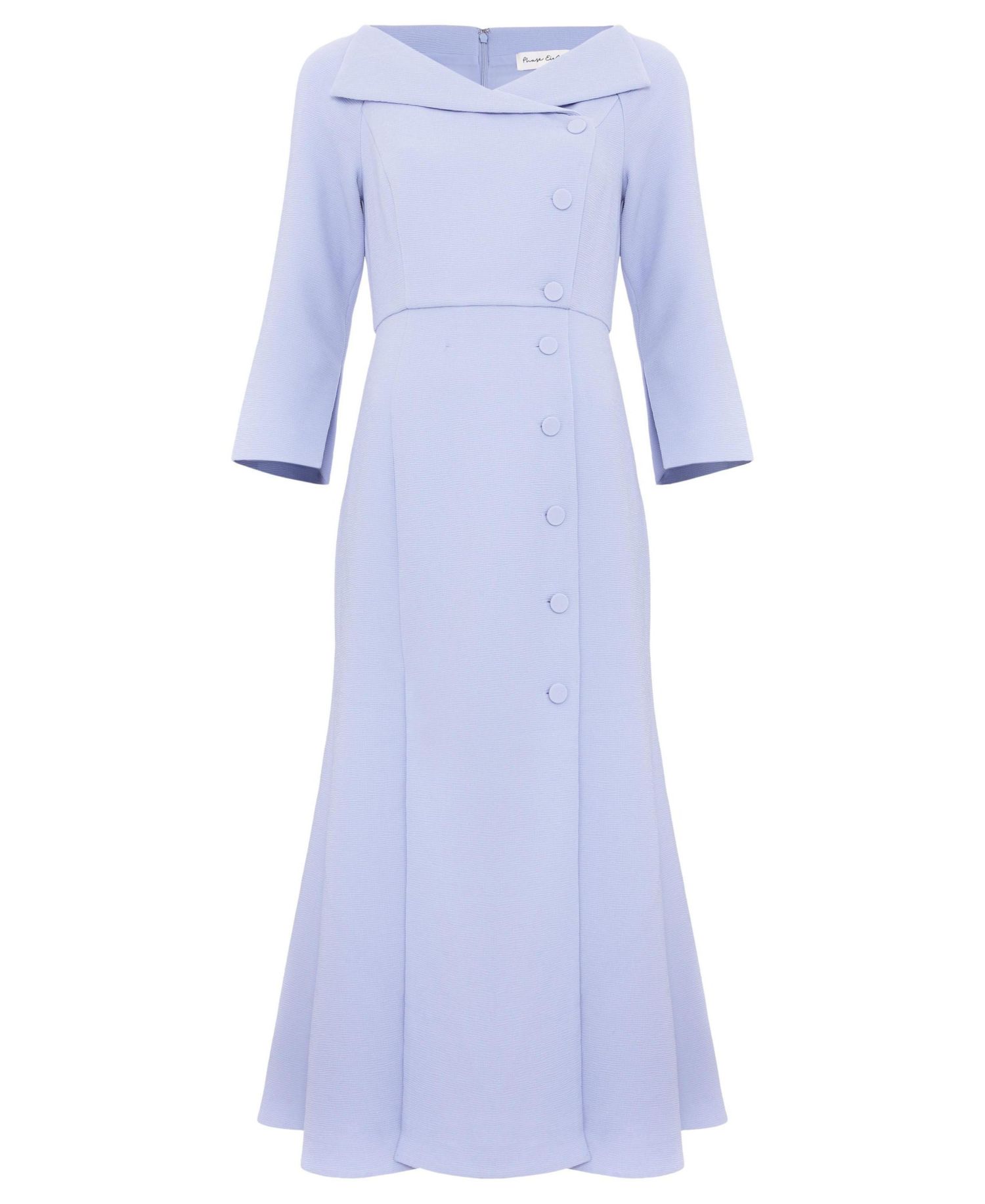 Women's Sienna Asymmetric-Collar Tuxedo Midi Dress