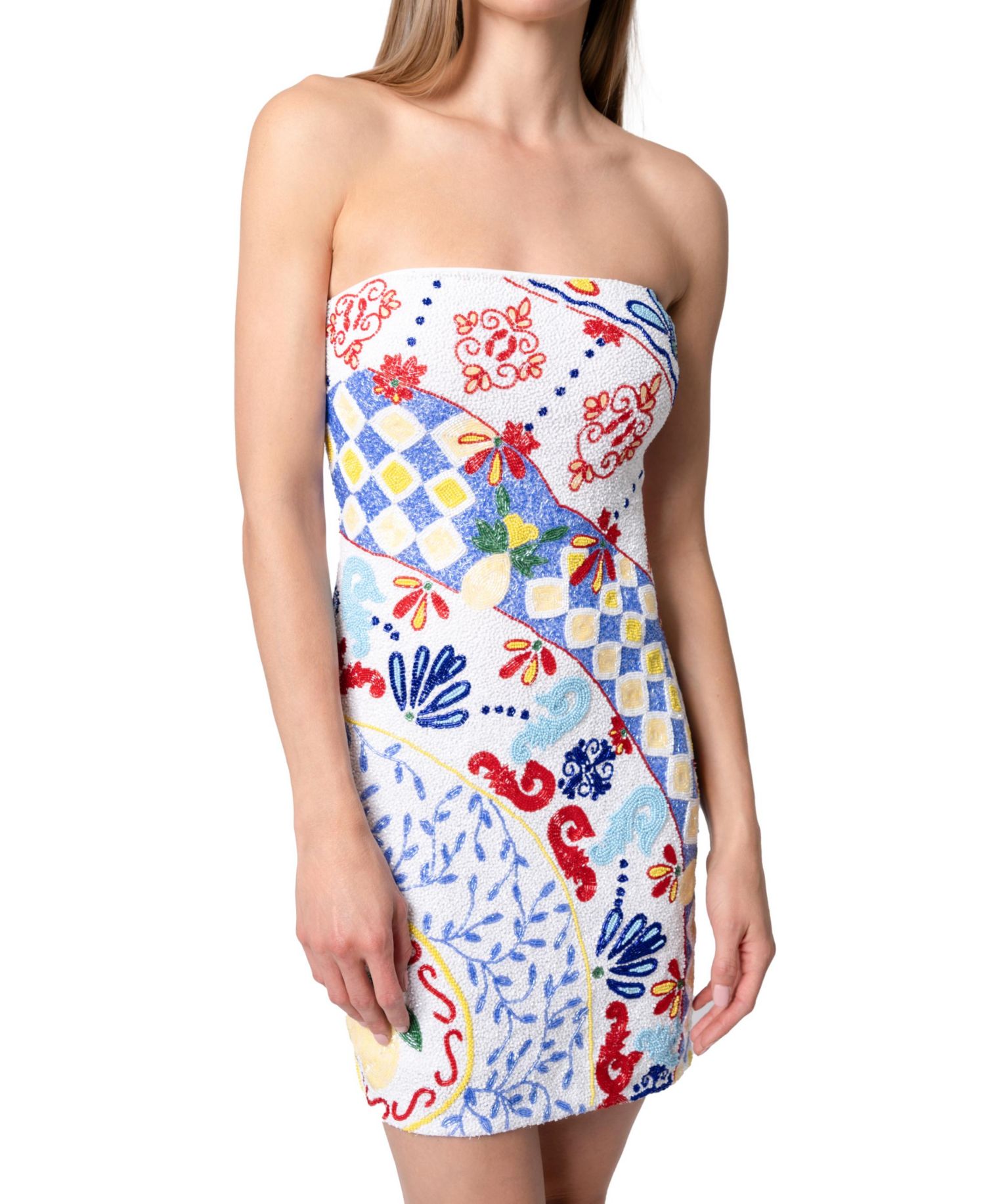 Women's Senorita Hand Beaded Embellished Mini Dress