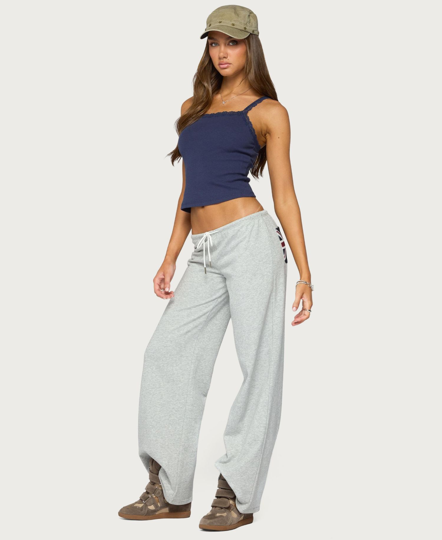 Women's Luschia Lace Trim Scoop Neck Tank Top