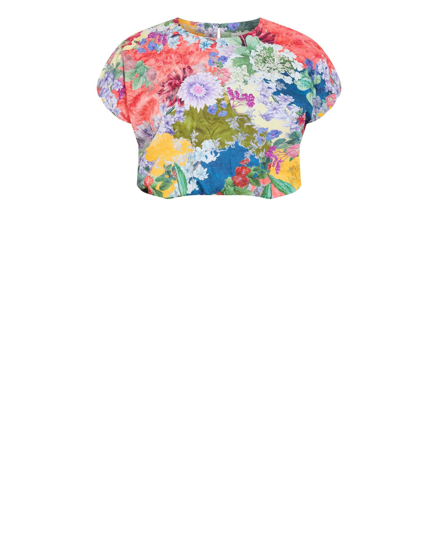 Женский топ CITY CHIC Plus Size Sarina Berry Floral Print Cotton, цвет: С принтом — фото 4