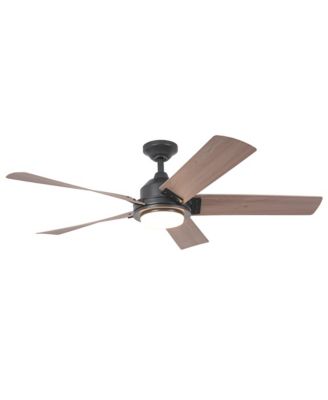 52" Farmhouse Integrated LED Dimmable Ceiling Fan with Light and Remote