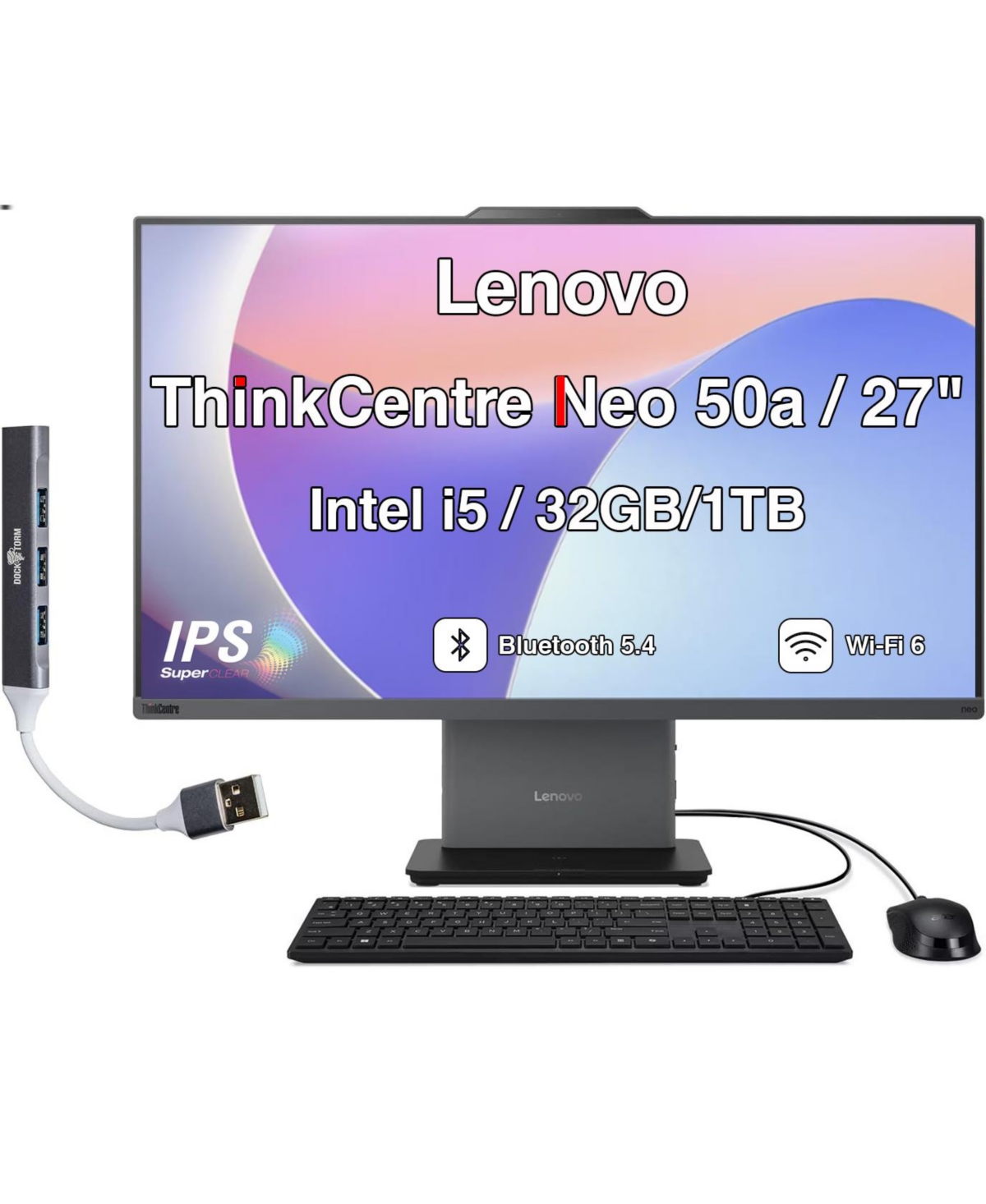 Lenovo ThinkCentre Neo 50a 32GB Ram 1TB Ssd Windows 11 Pro 27" Desktop Computer