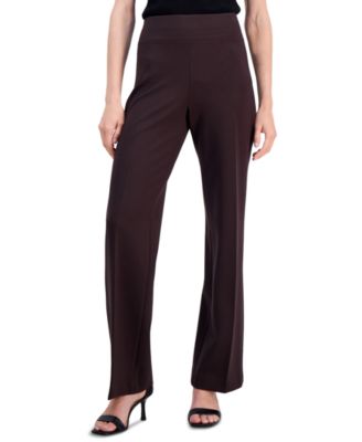 Petite High Rise Pull-On Wide-Leg Pants
