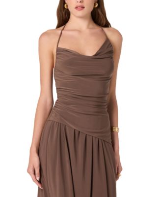 Women's Asymmetric Cowl Neck Top