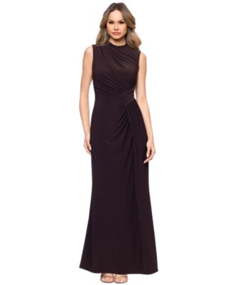 Petite Sleeveless Mock-Neck Ball Gown