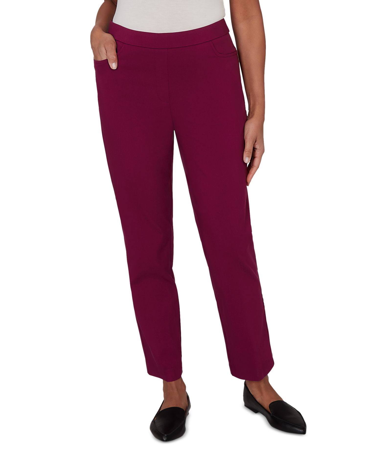 Petite Colored Allure Stretch Short-Length Pants