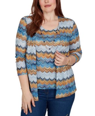 Women's Shawl-Collar 3/4-Sleeve Top