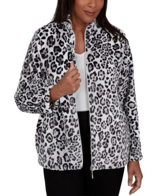 Women's Classic Cozy Animal Print Knit Jacket