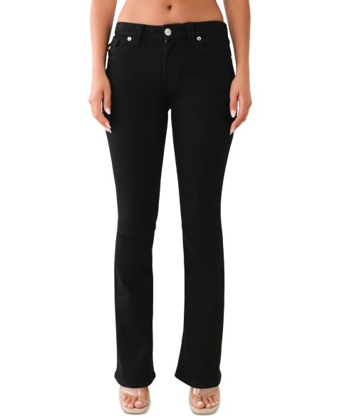 Женские джинсы True Religion Joey Mid-Rise Flare Flap, цвет: Чёрный