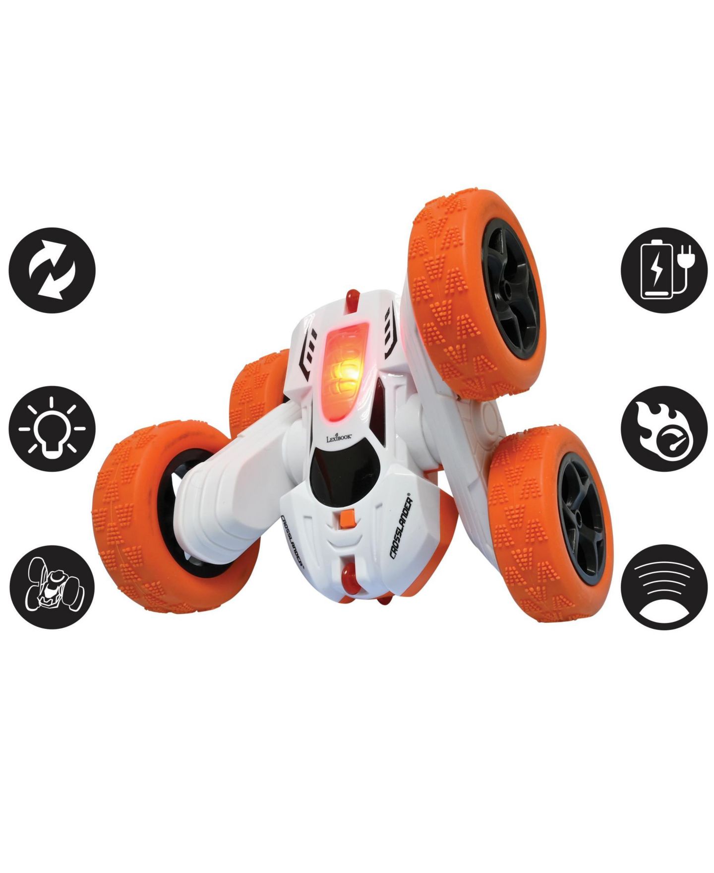 Детская игрушка Lexibook Crosslander 360 360-Degree Off-Road Rechargeable Remote Control Car, цвет: Оранжевый — фото 2