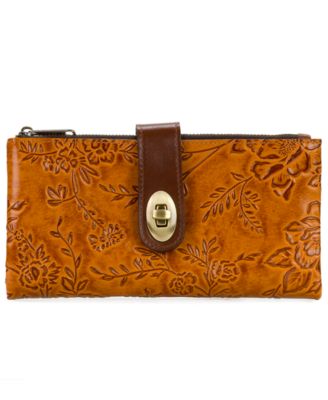 Annesley Rose Garden Leather Wristlet