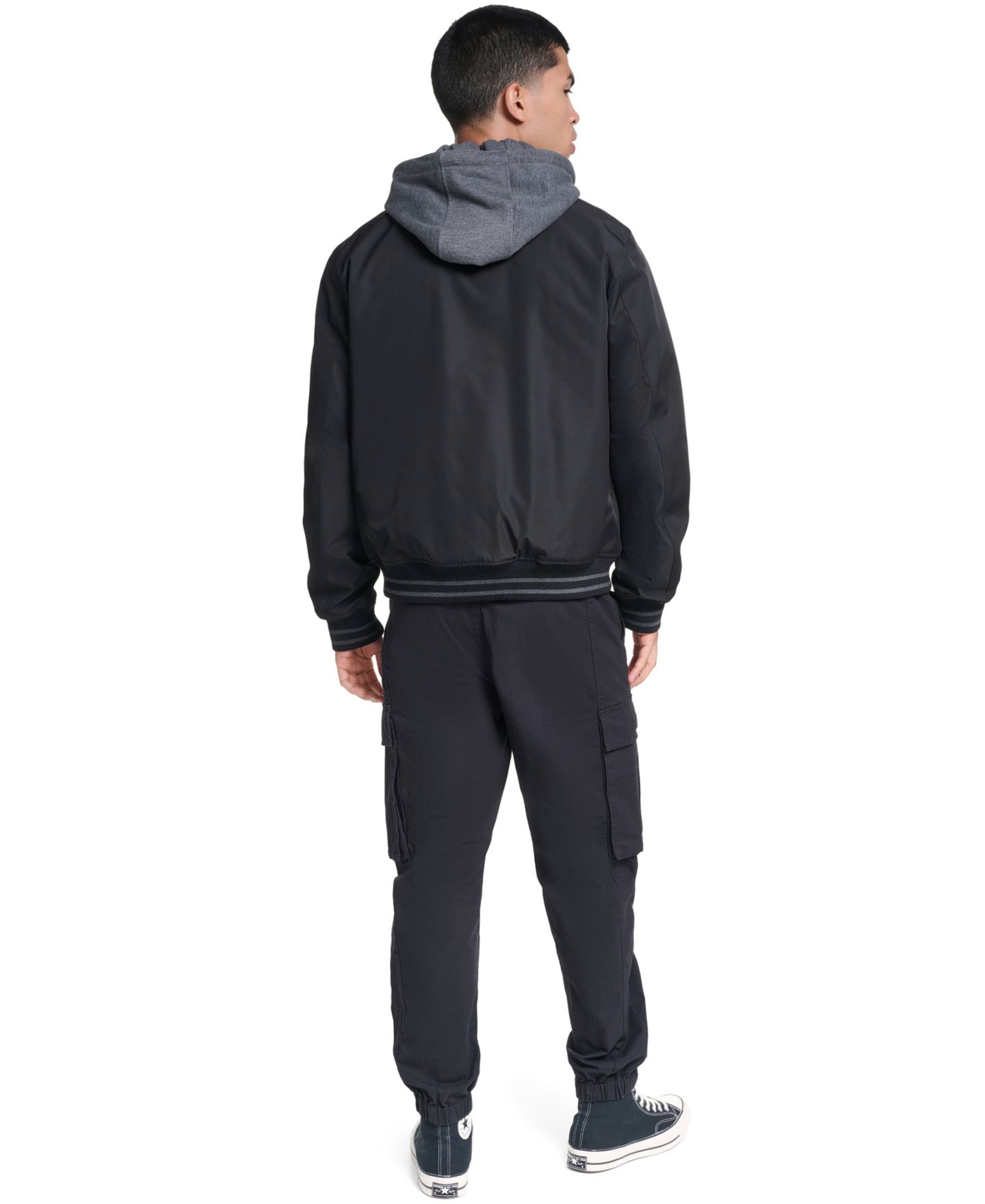 Мужская куртка Champion Hooded Varsity, цвет: Чёрный — фото 9