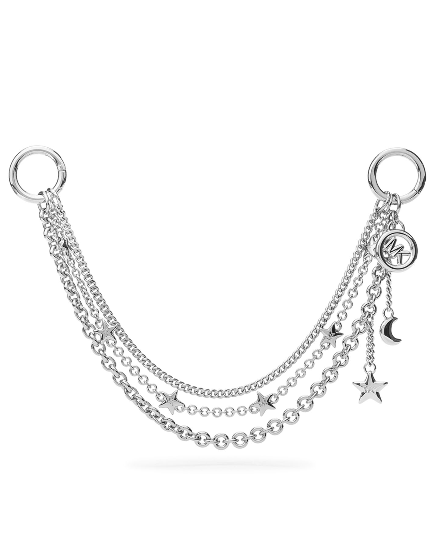 Женская сумка Michael Kors Metal Star Chain Charm, цвет: Родий — фото 4