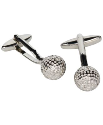 Men's Silver-Tone Golf Ball Cufflinks