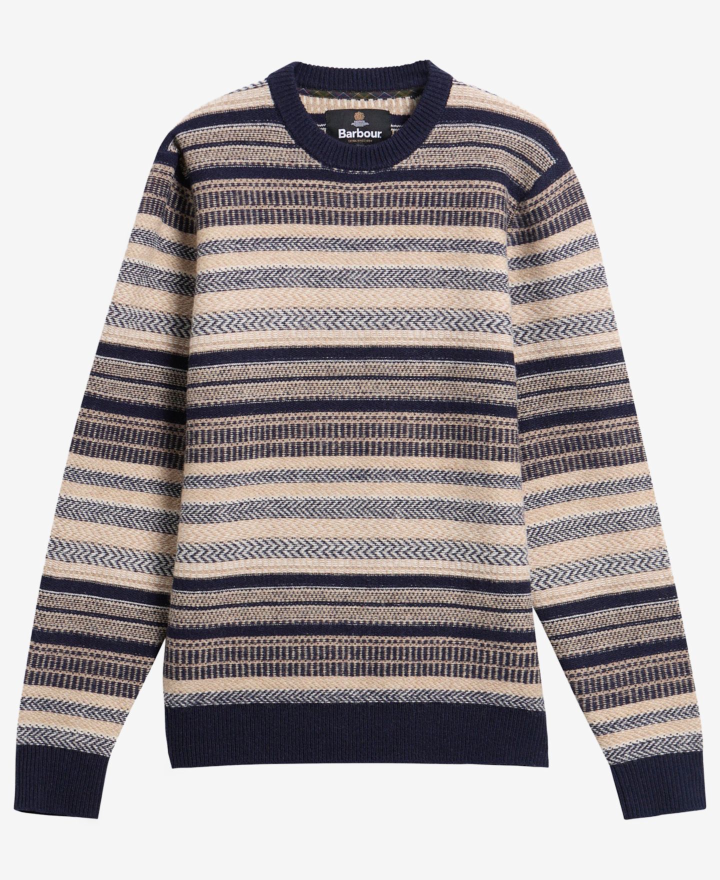 Мужской свитер Barbour Highsted Fair Isle Wool Crewneck, цвет: Тёмно-синий — фото 6