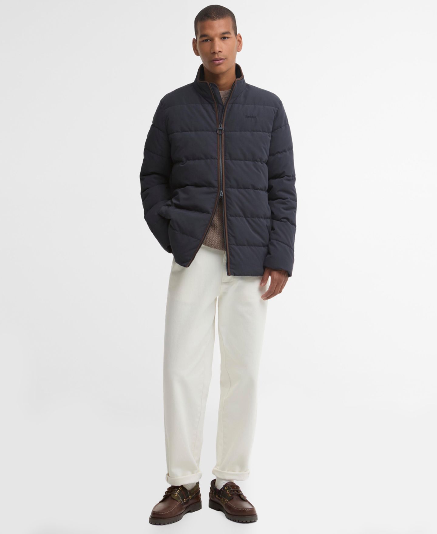 Мужская куртка Barbour Noree Short Puffer, цвет: Тёмный тёмно-синий — фото 2