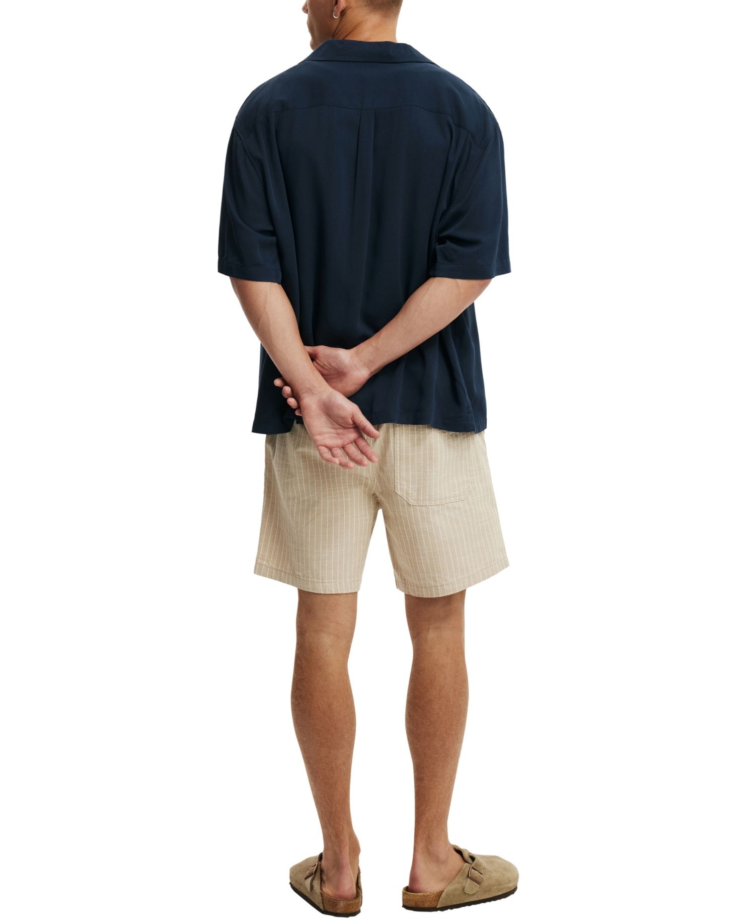 Men's Easy Short Pull-On Regular-Fit Plaid Shorts, 7" Inseam