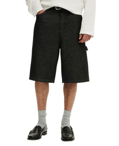 Мужские шорты Cotton On Super Baggy Denim Shorts, 13" Inseam, цвет: Чёрный