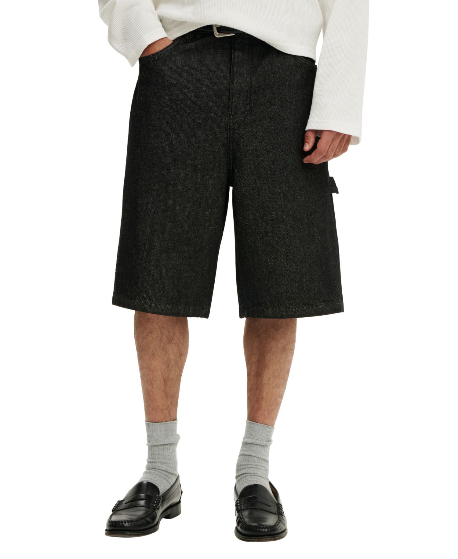 Men's Super Baggy Denim Shorts, 13" Inseam