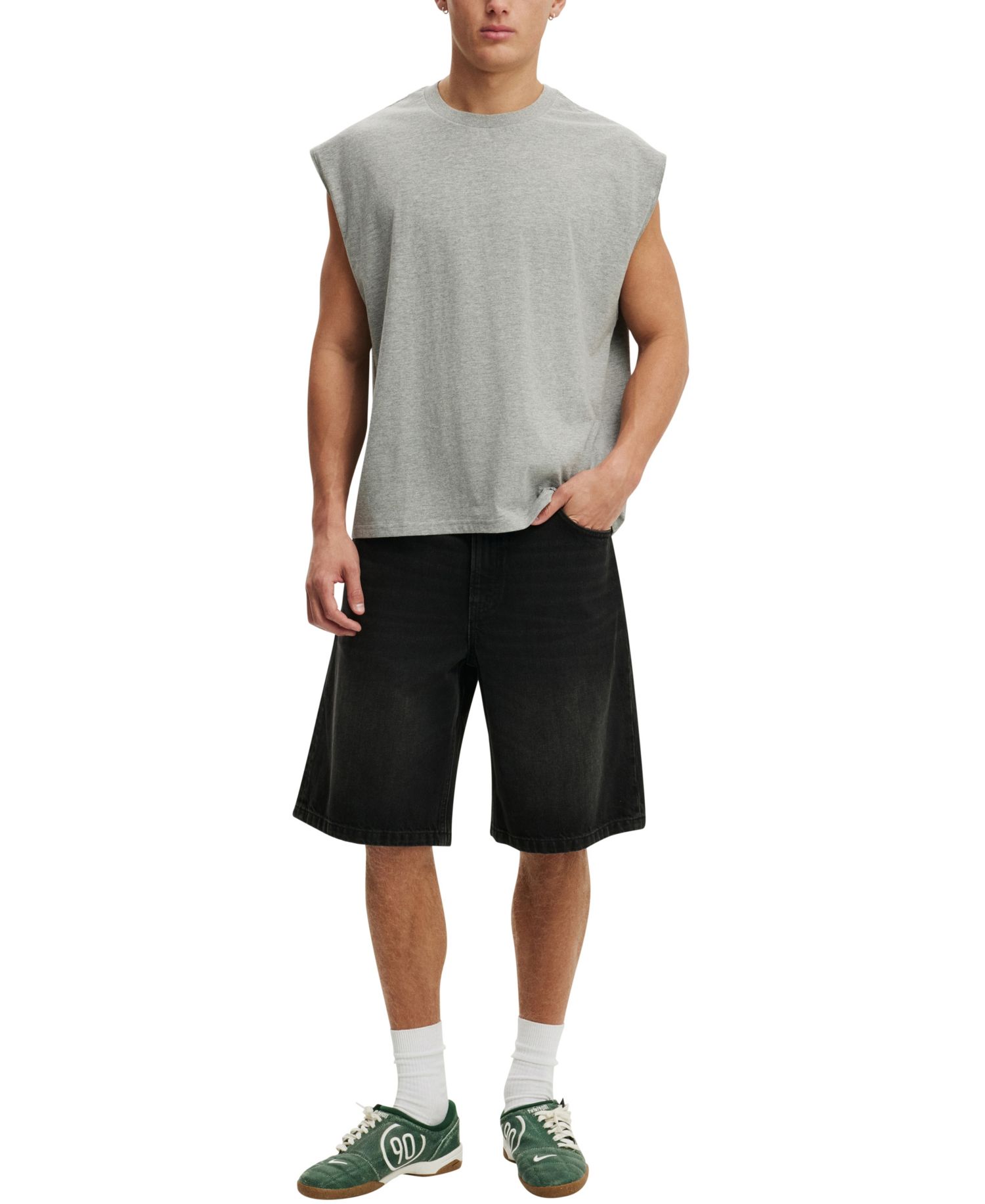 Men's Cropped-Fit Muscle Tank