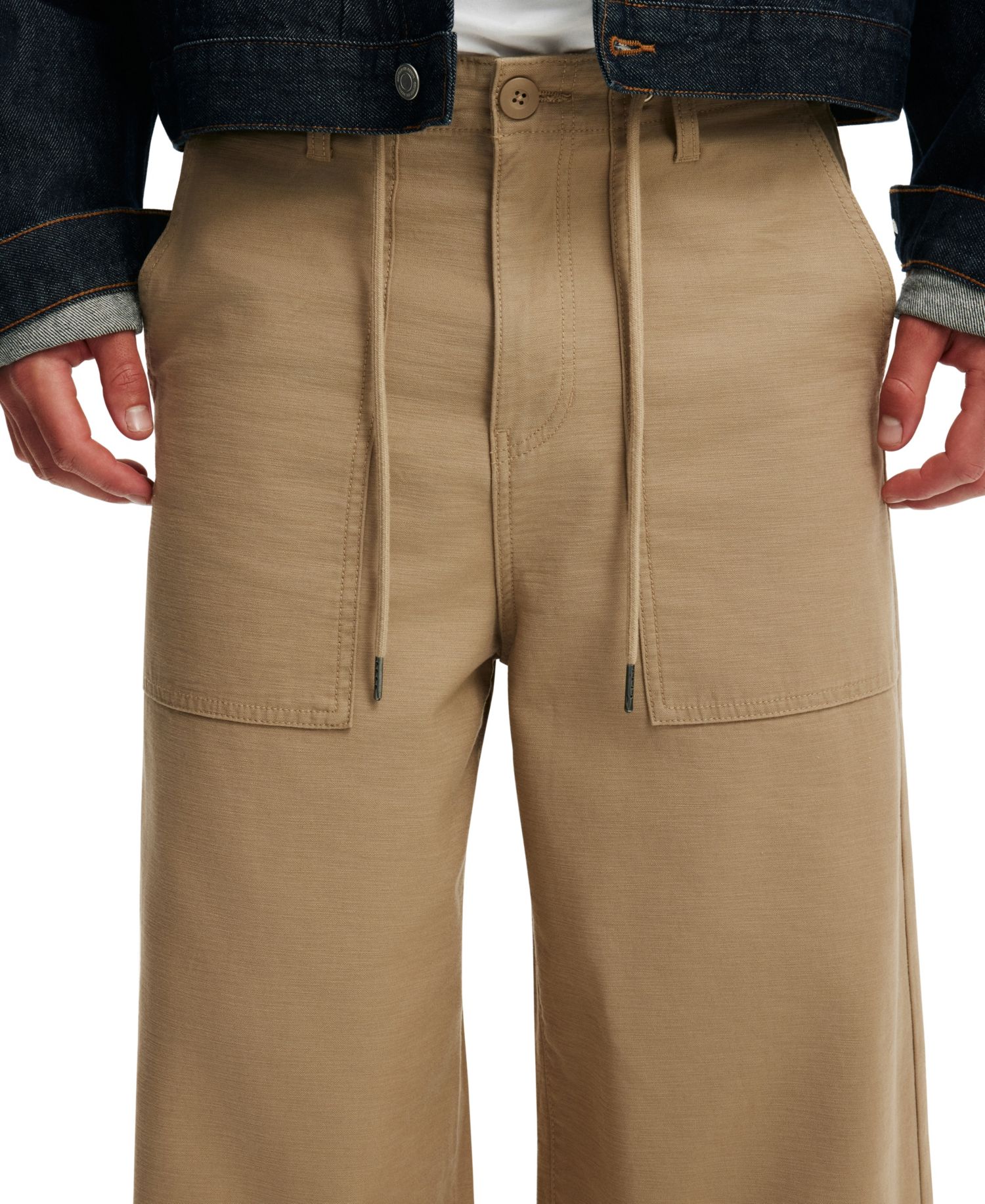 Men's Super Baggy Utility Wide-Leg Elastic-Waist Casual Pants