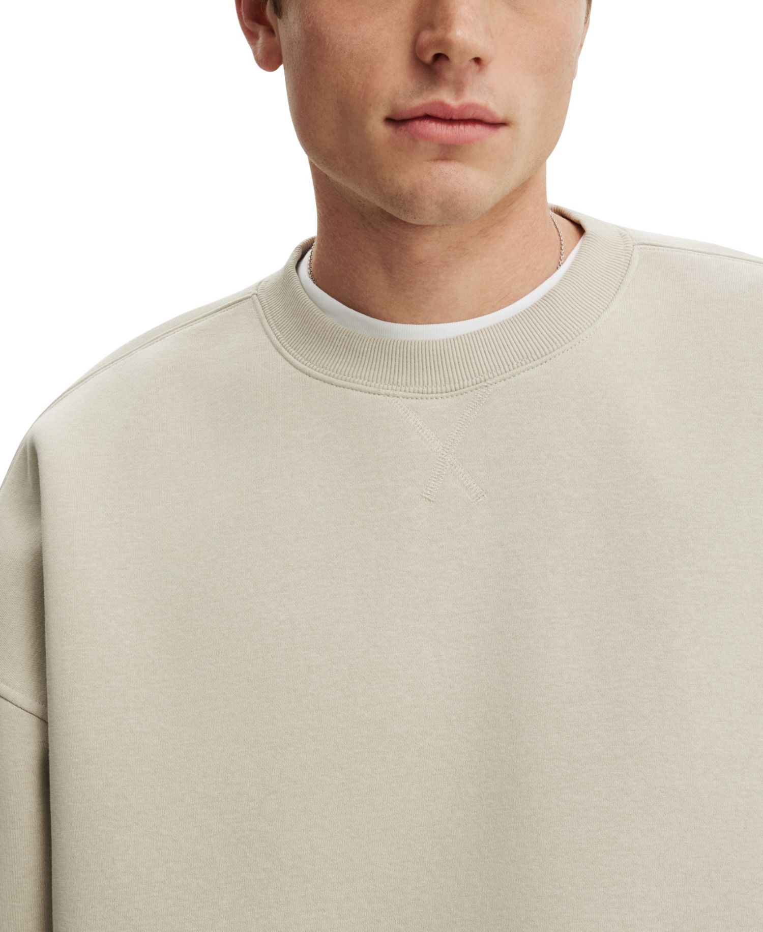 Men's Crewneck Relaxed-Fit Oversized Sweater