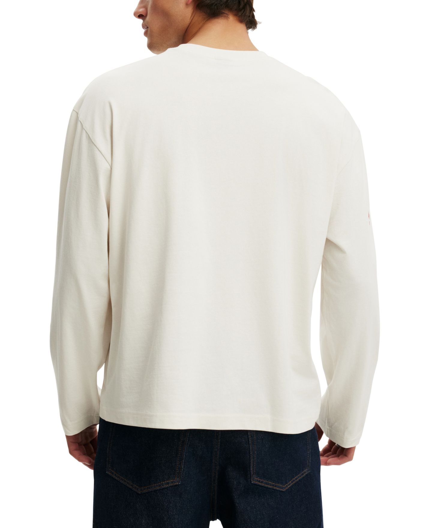 Мужская футболка Cotton On Regular Fit Graphic Long Sleeve, цвет: Меловой белый — фото 4