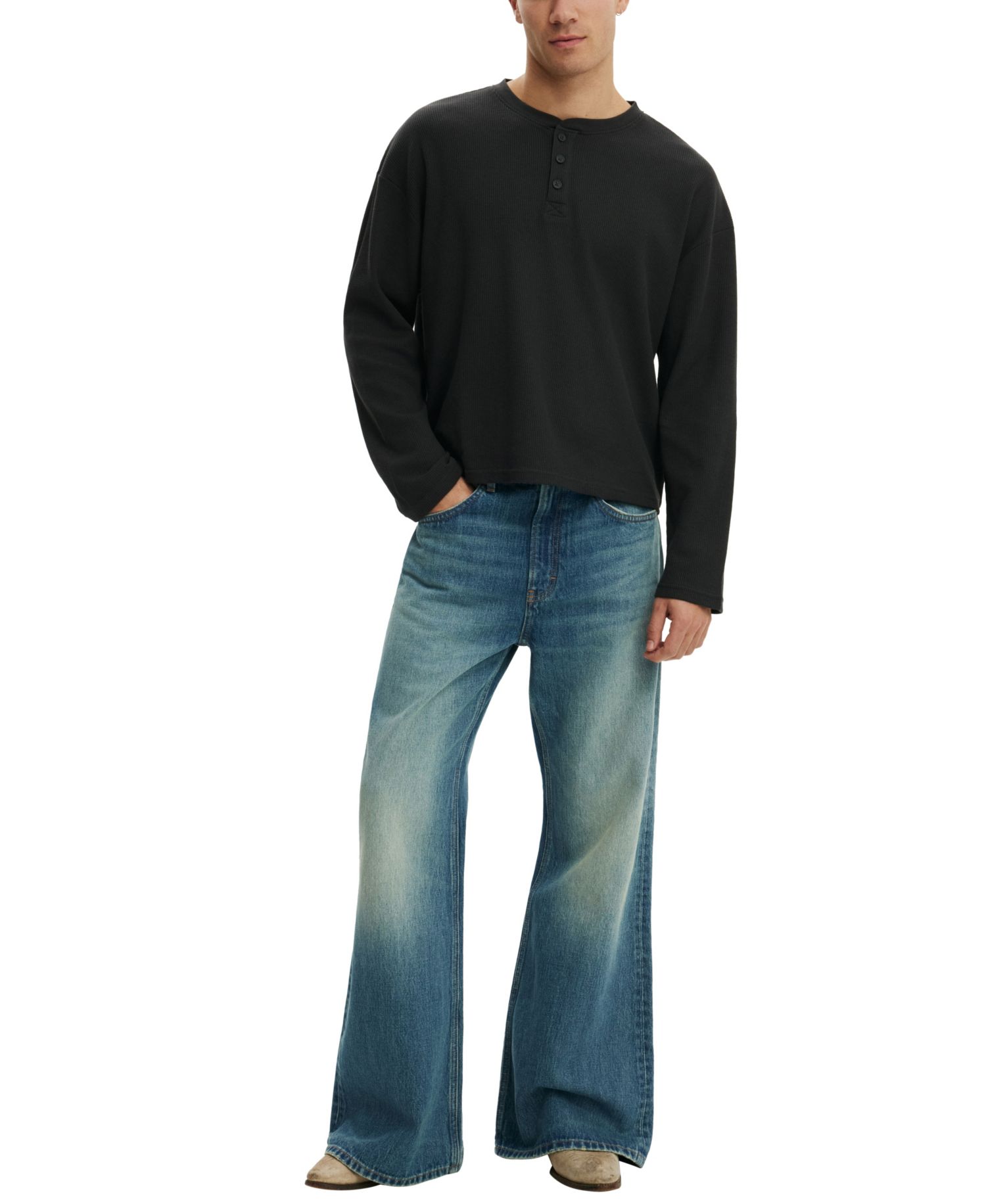 Men's Baggy Bootcut Jeans