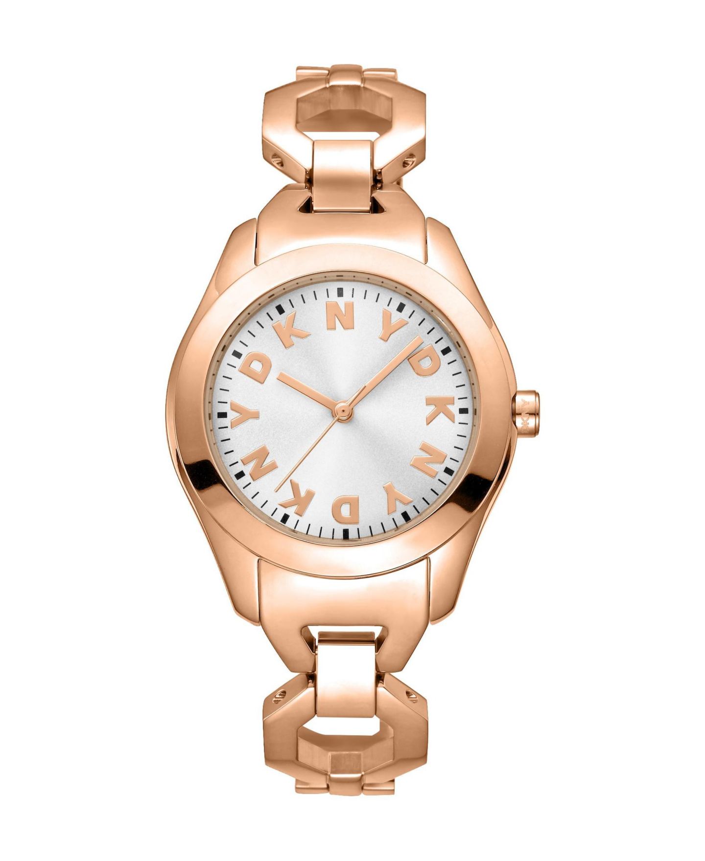 Женские часы DKNY Quartz Astoria Midi Water-Resistant Rose-Gold-Tone Stainless Steel Bracelet Watch, 33mm, цвет: Розовый — фото 1