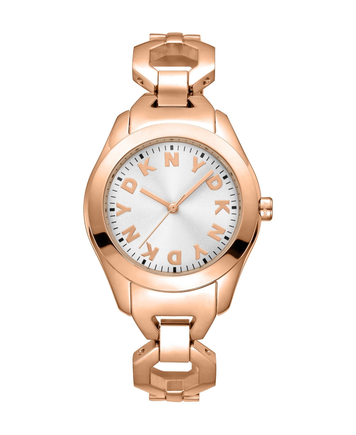 Dkny Women's Quartz Astoria Midi Water-Resistant Rose-Gold-Tone Stainless Steel Bracelet Watch, 33mm - Rose