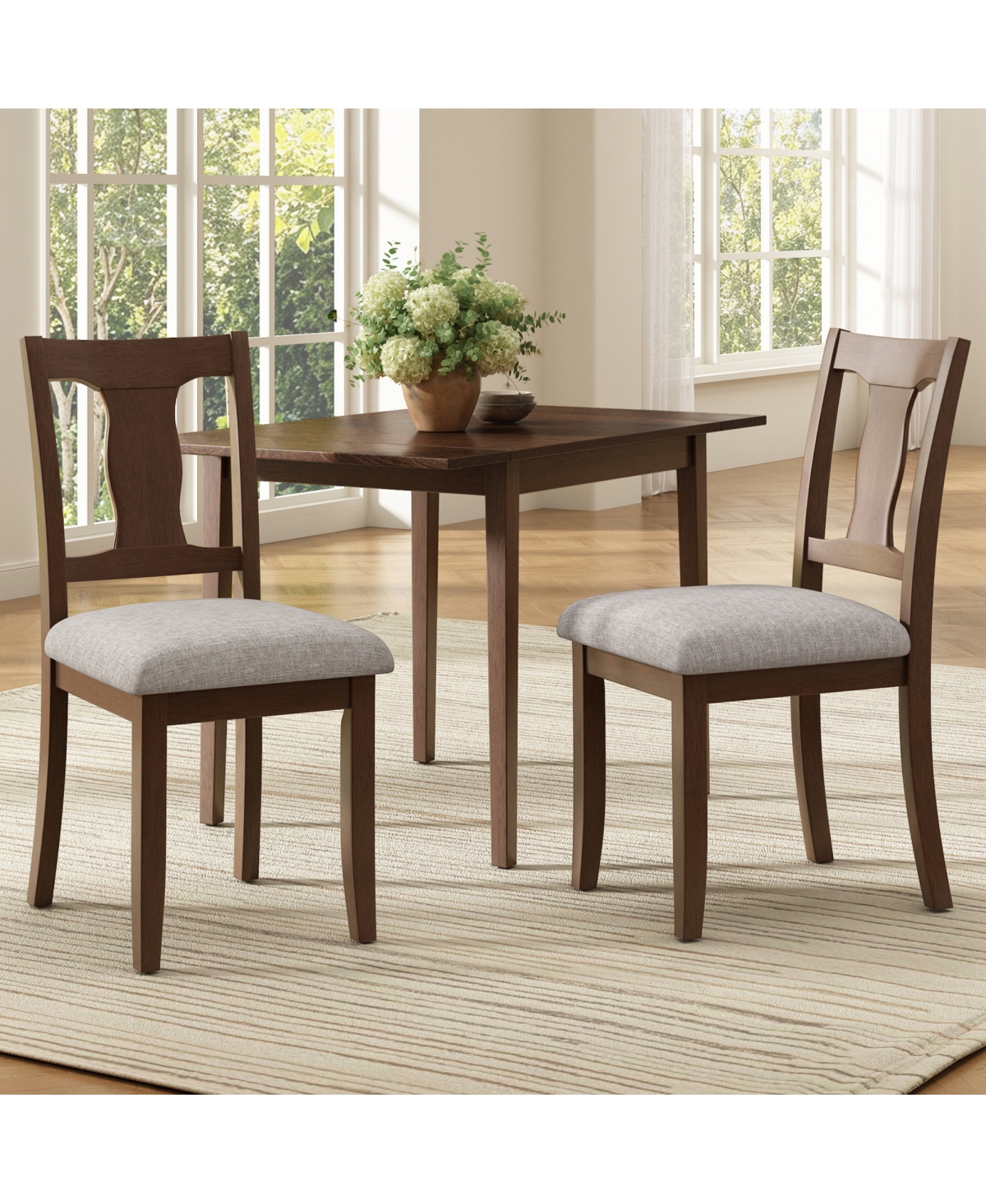 Streamdale Furniture Dining Chairs Set of 2, Mid-Century Modern Upholstered