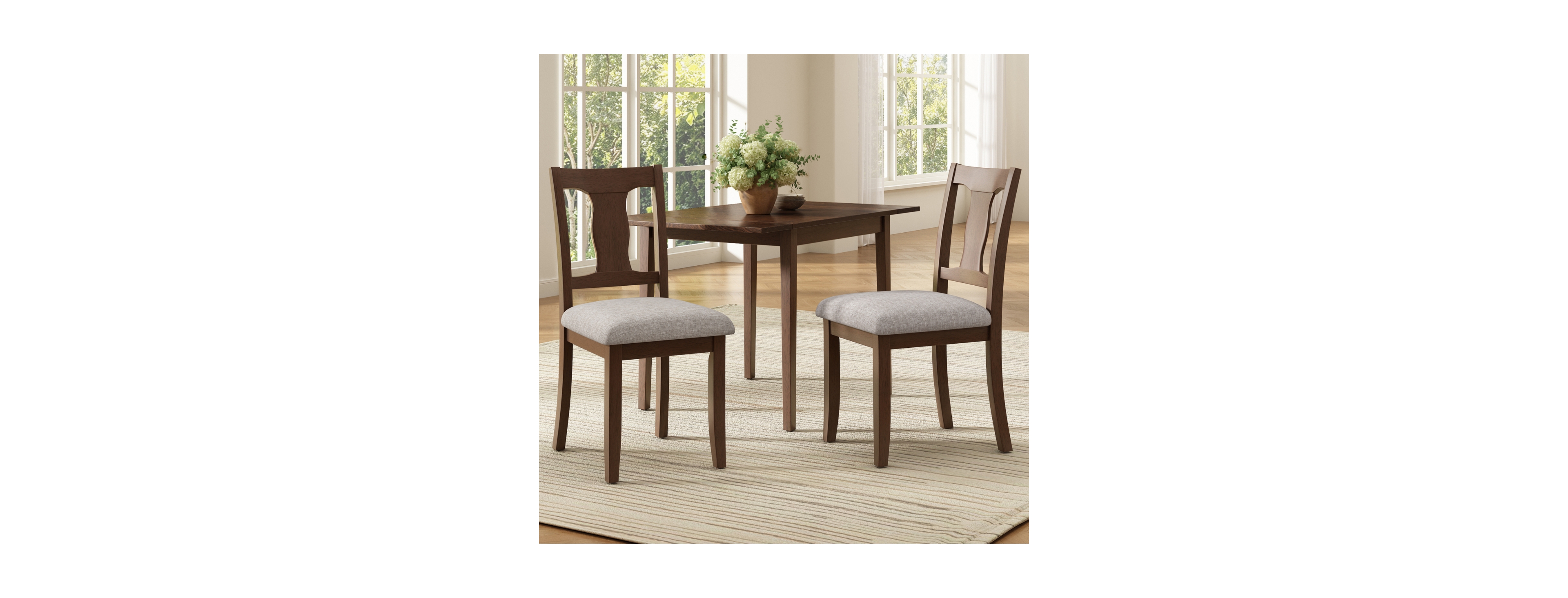 Streamdale Furniture Dining Chairs Set of 2, Mid-Century Modern Upholstered