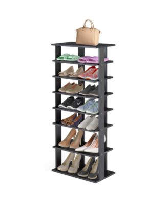 7 Tier Dual Shoe Rack Free Standing Shelves Storage Shelves Concise
