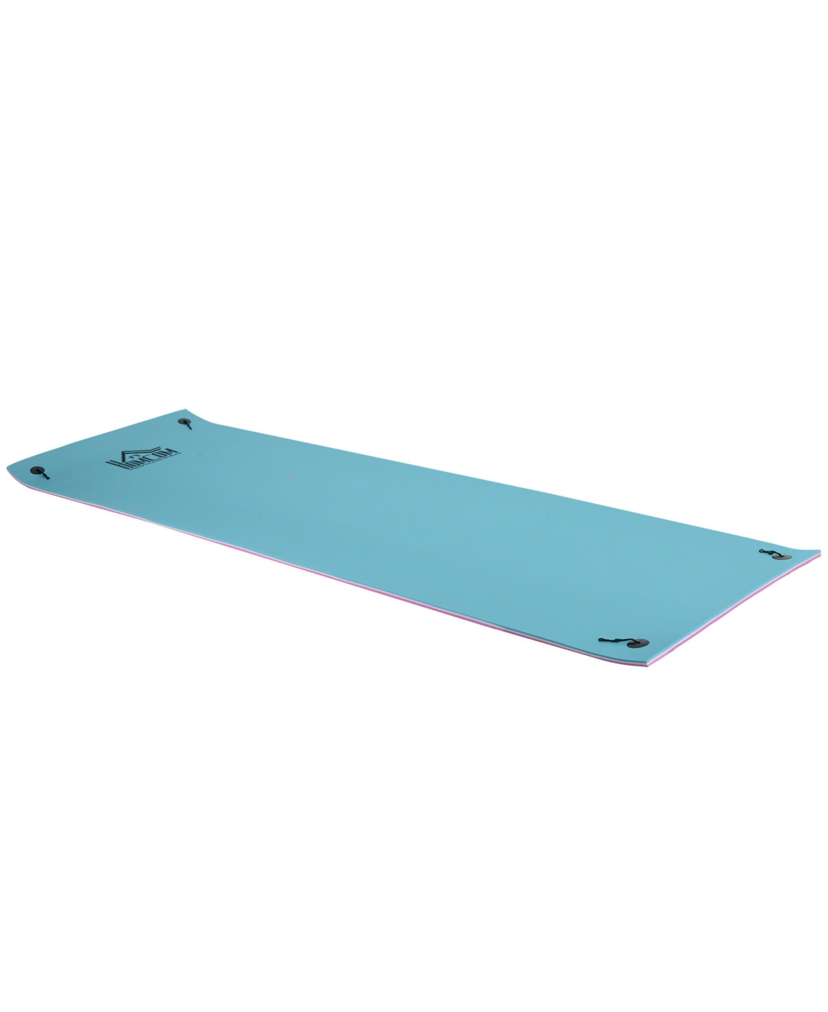 Homcom 10' x 5' Adult Pool Float Mat, Portable Pool Raft - Blue, white and rose red