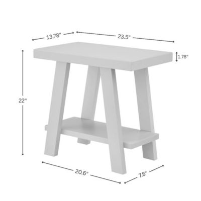 Athens Contemporary Wood Shelf Side Table