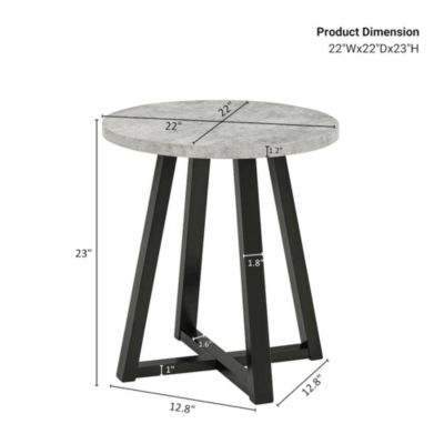 Modern Harmony Wood Round End Table