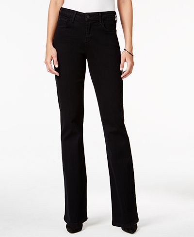 NYDJ Barbara Embellished Black Wash Bootcut Jeans