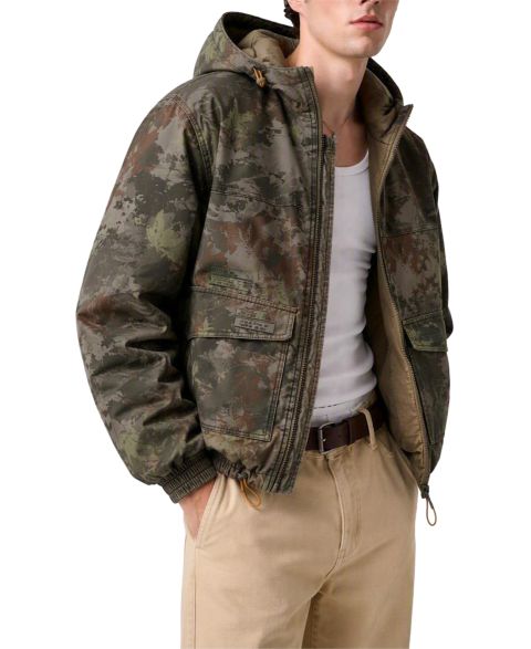 Мужская куртка GUESS Reinhold Athletic-Fit Hooded, цвет: Mud Color