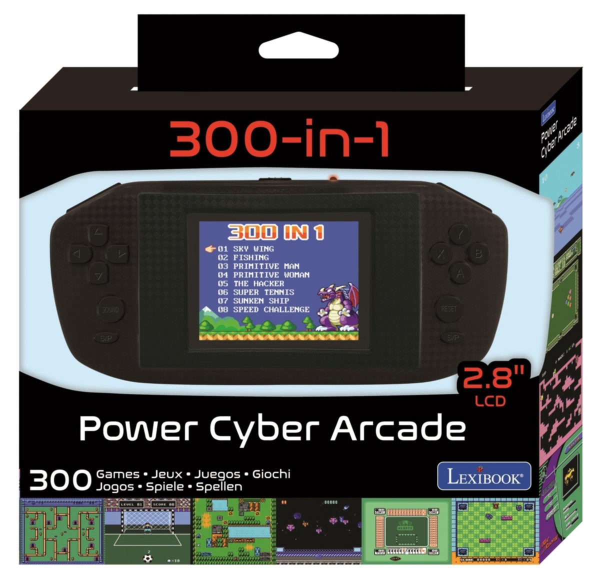 Lexibook 300 Games Portable Game Console Power Cyber Arcade