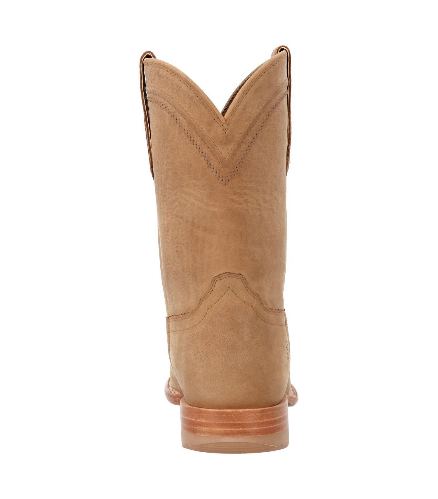 Men's Santa Fe Full-Grain Leather Mid Calf Round Toe Roper Boots