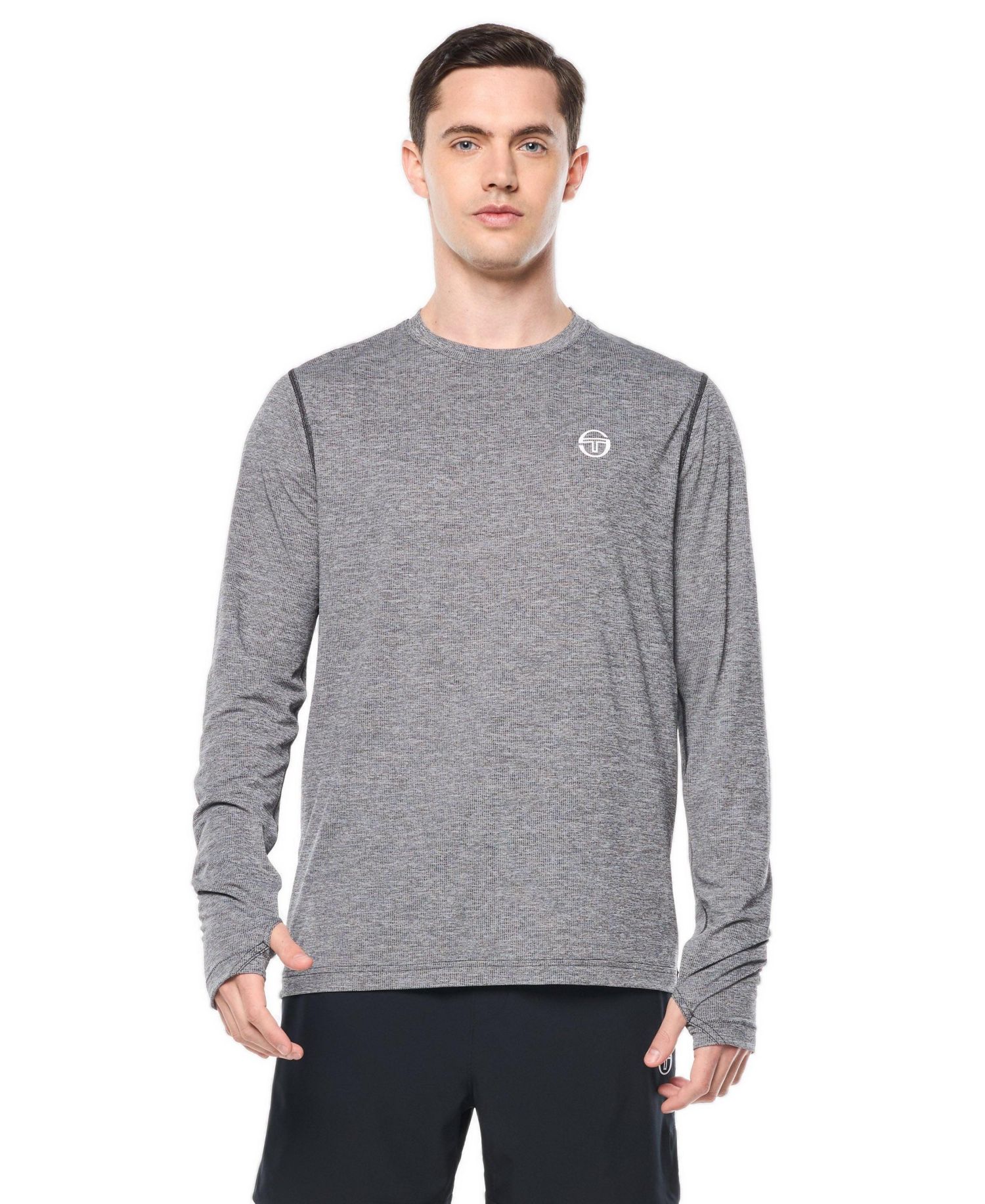 Men's Affondo Long-Sleeve Regular-Fit Crewneck T-Shirt