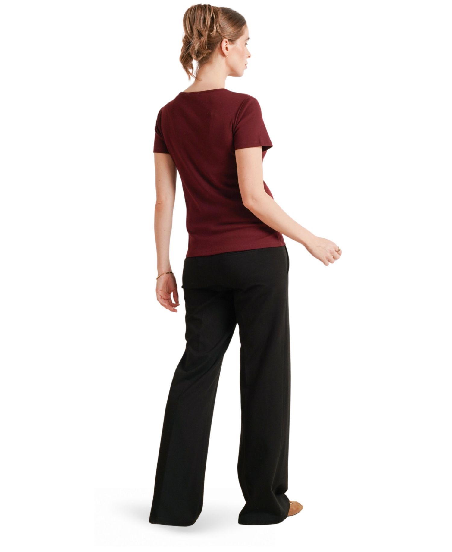 Maternity Avery Button-Front Short-Sleeve Nursing T-Shirt