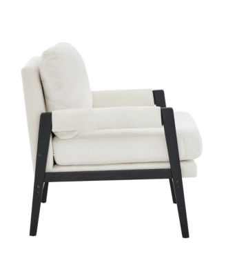 Kelly Mid-Century Modern Chenille Upholstered Accent Armchair